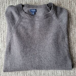 J CREW FACTORY WOOL BLEND SWEATER CREWNECK SUPER SOFT BROWN XL